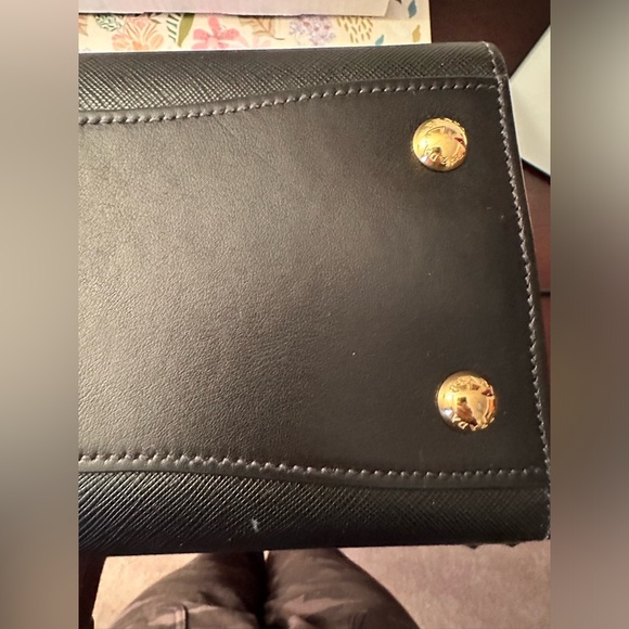 Prada 2-Way Saffiano Leather Black with Pink Interior Accordion Bag - Picture 14 of 15